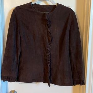 VS2 Chocolate brown goat suede - Size Large